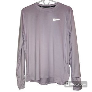 Nike Running Women's Reflective Long Sleeved Shirt Lavender Sz M